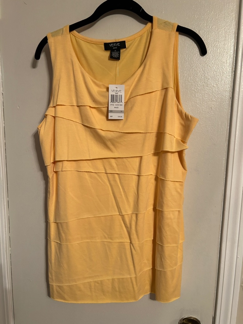 Verve Sleeveless Layered Tank Top in Yellow